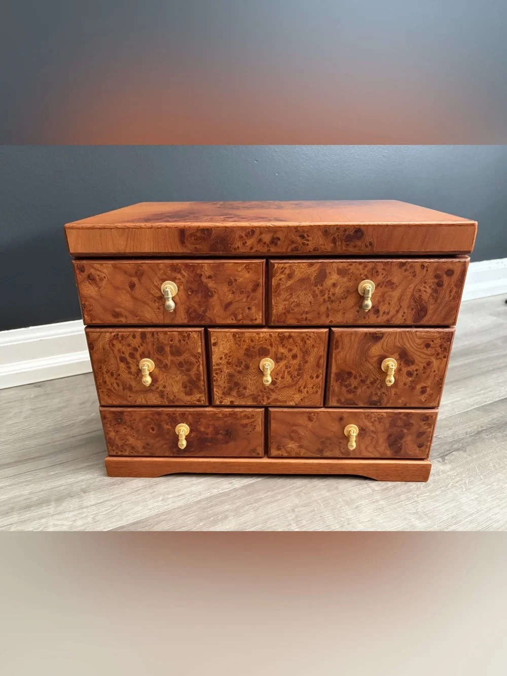 Vintage Agresti Briarwood Jewelry Box Florence Italy-  13”x10”x8.5” & 10.8lbs